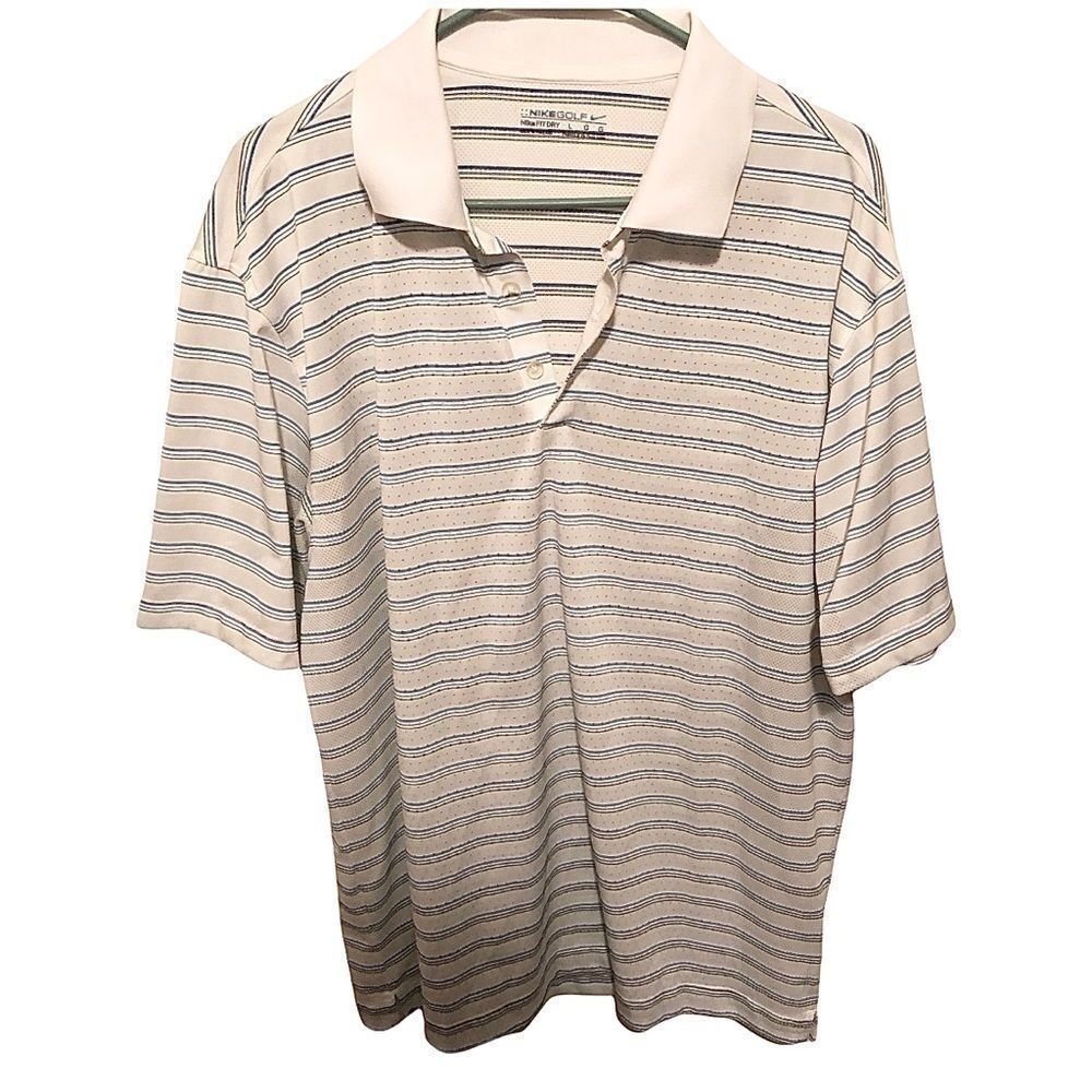 NIKE - Golf Dry Fit White Polo Shirt Men’s Large